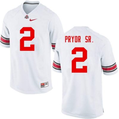 NCAA Ohio State Buckeyes Men's #2 Terrelle Pryor Sr. White Nike Football College Jersey QEF3245JS